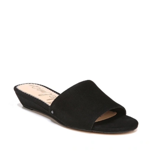 Sam Edelman Shoes - Sam Edelman Black Suede Open-Toe Slide Sandals